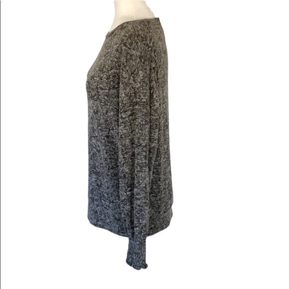 Lucky Brand Long Puffed Sleeve Knit Sweater Top Crew Neck Viscose Soft Comfy - Picture 2 of 15